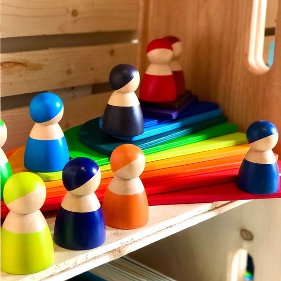 Greenwalnut's Large Rainbow Stacker Bundle, Rainbow Stacker ,Dolls , Semi Circle - Picture 8 of 11